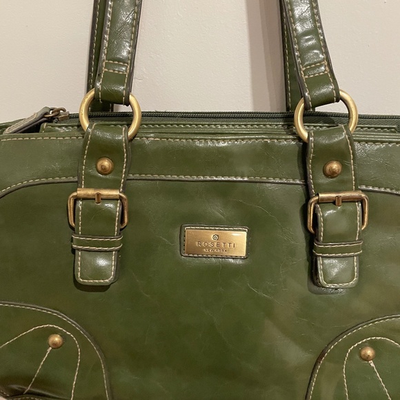 Stunning Green Leather ROSETTI Shoulder Bag - Picture 4 of 6